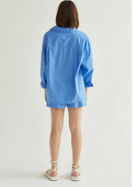 Kaia Oversized Shirt & Shorts Set - Blue