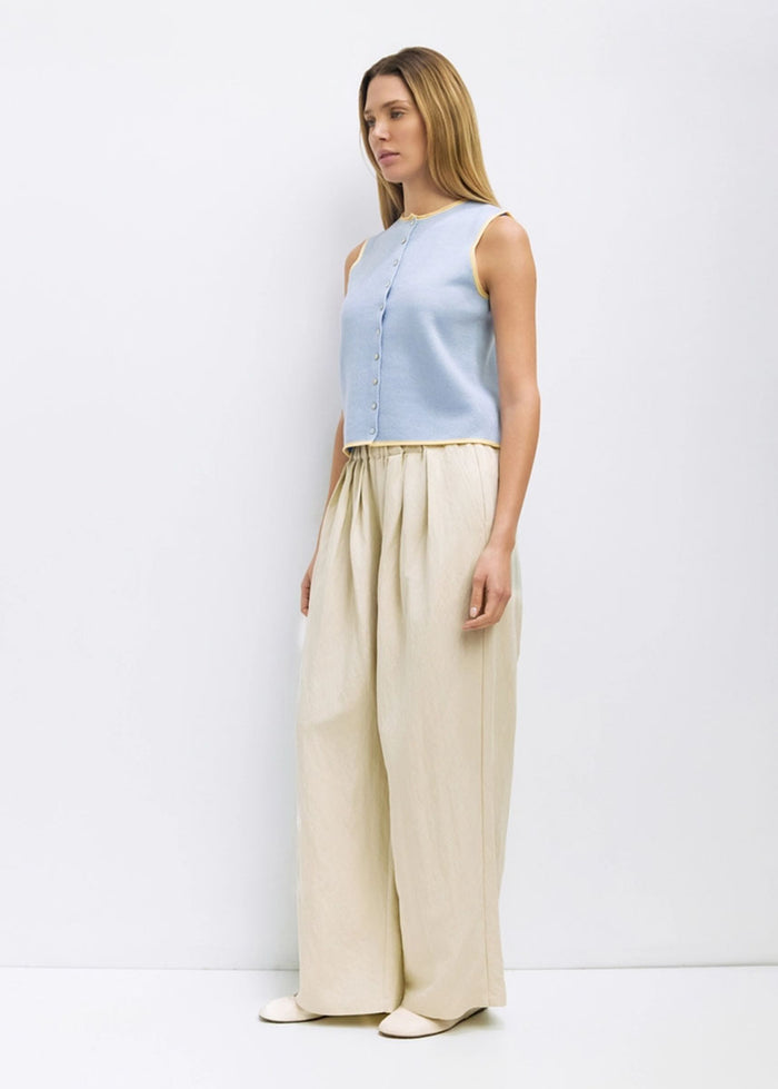 The Lisa Top - Blue & Yellow