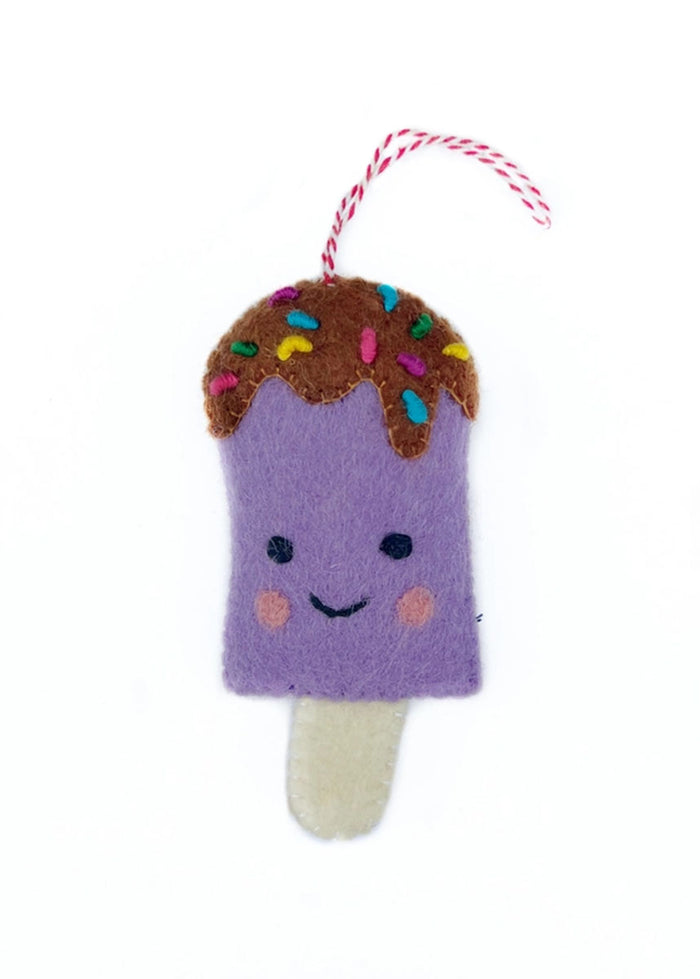 Smiling Popsicle Felt Ornament