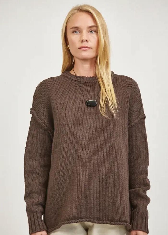 West Crewneck Sweater - Chocolate