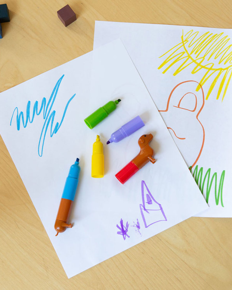 Rainbow Dachshund Markers