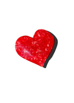 Heart Claw Hair Clip - Red