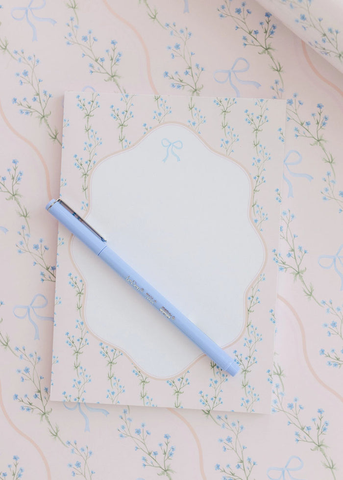 Watercolor Floral Bow Notepad