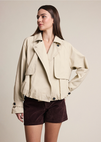 Bridget Short Jacket - Khaki Beige