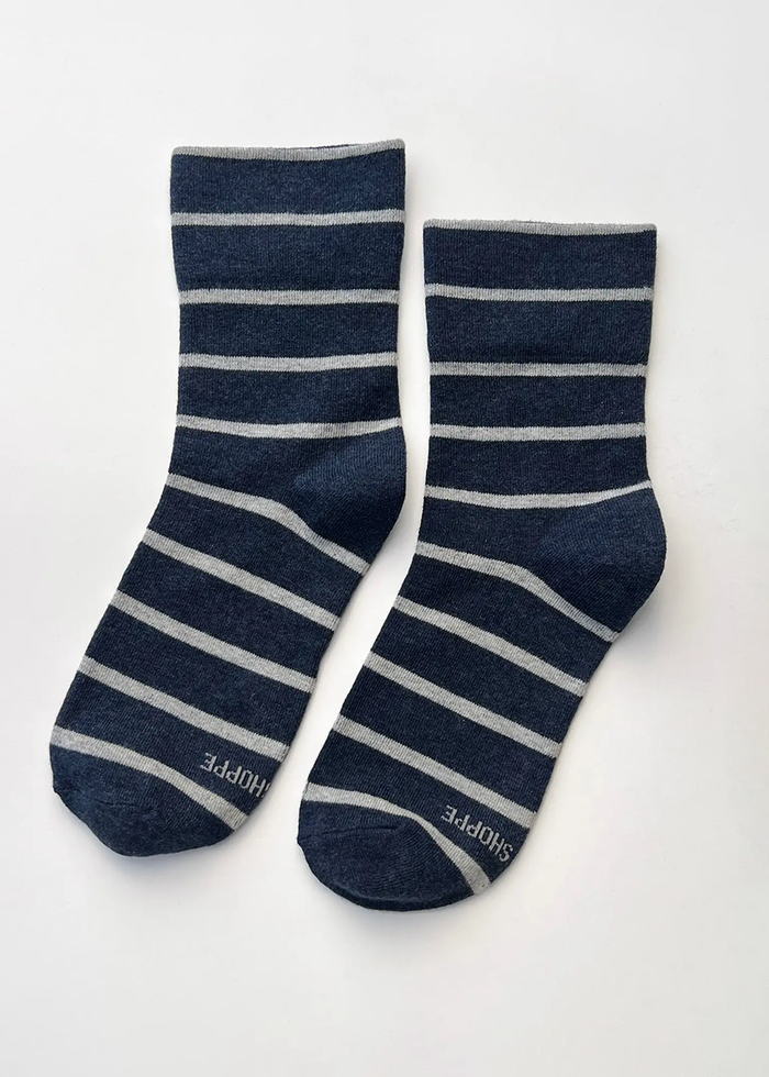 Wally Stripe Socks - Marine