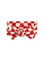 Red Check Headband