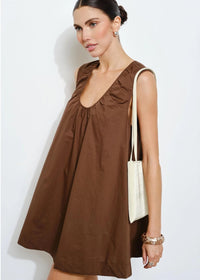 Delia Swing Mini Dress - Brown