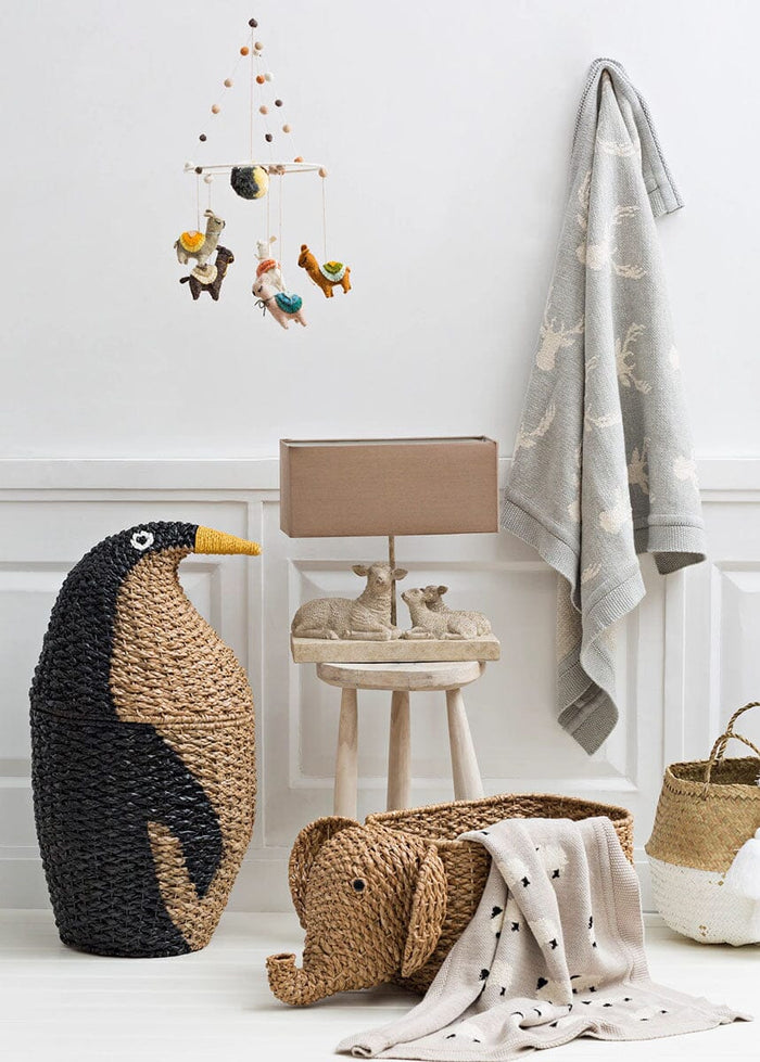 Knit Baby Blanket - Sheep