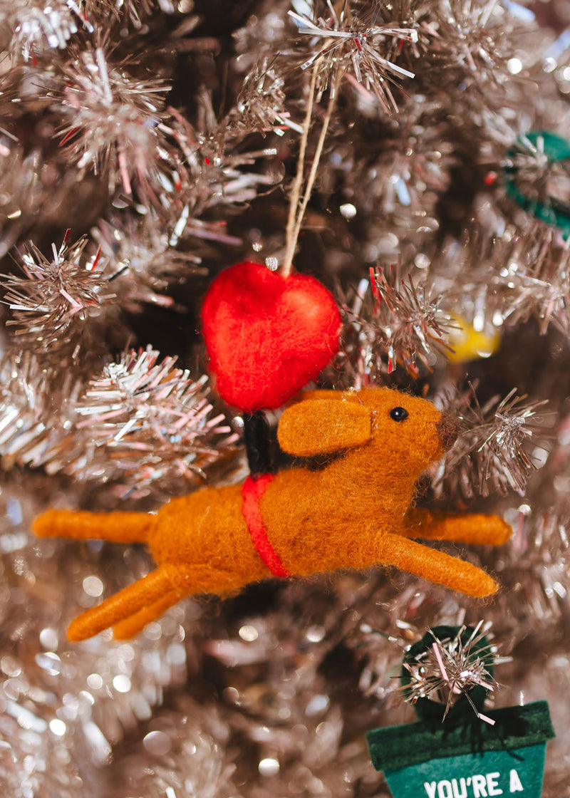 Dachshund Heart Ornament