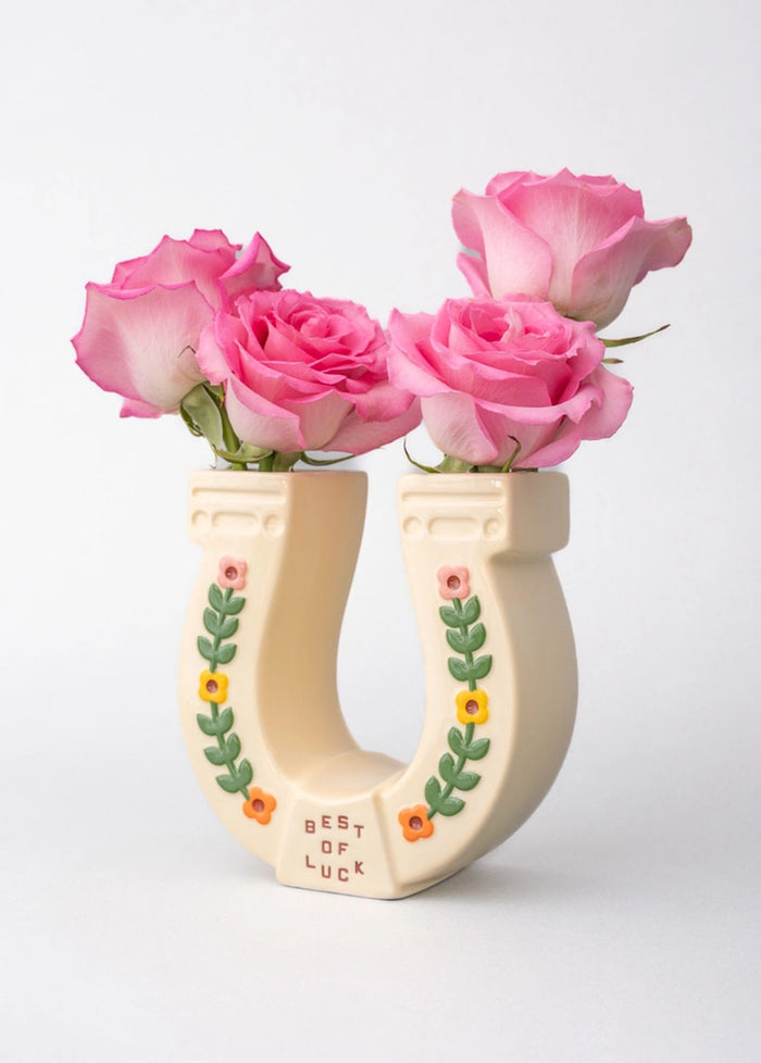 Ceramic Horseshoe Vase