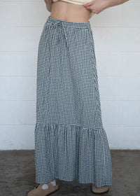Jo Gingham Skirt - Forest