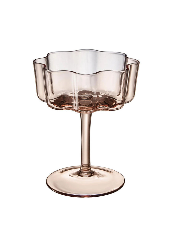 Flower Wave Coupe Cocktail Glasses