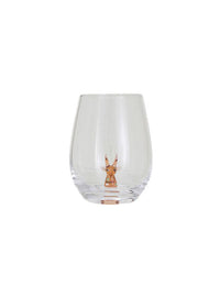 Stemless Holiday Figurine Wine Glasses