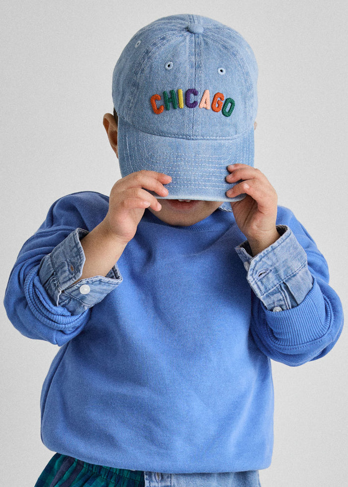 Toddler Sweet Home Chicago Dad Hat - Denim