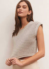 Quincey Sweater Top - Moon Grey