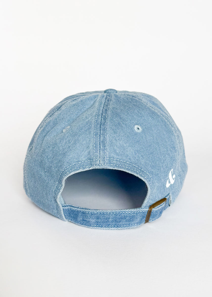 Chicago. Dad Hat - Denim & White Embroidery