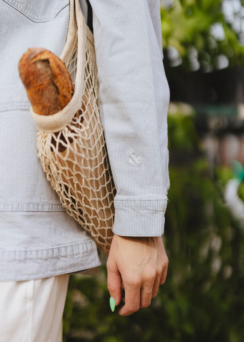 Chicago Denim Jacket - Blue White Pinstripe