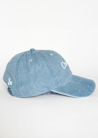 Chicago. Dad Hat - Denim & White Embroidery