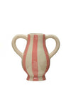 Handled Vase - Bubblegum Pink Stripe
