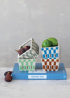Check Stoneware Berry Basket