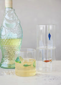 Fish On Hook Drinking Glass
