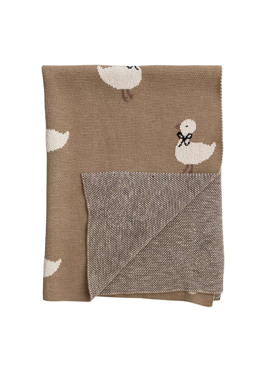 Knit Baby Blanket - Ducklings