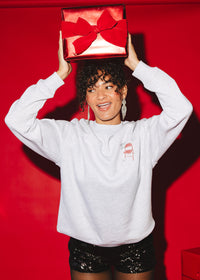 Greetings (Dibs) From Chi Crewneck Sweatshirt - Heather Grey