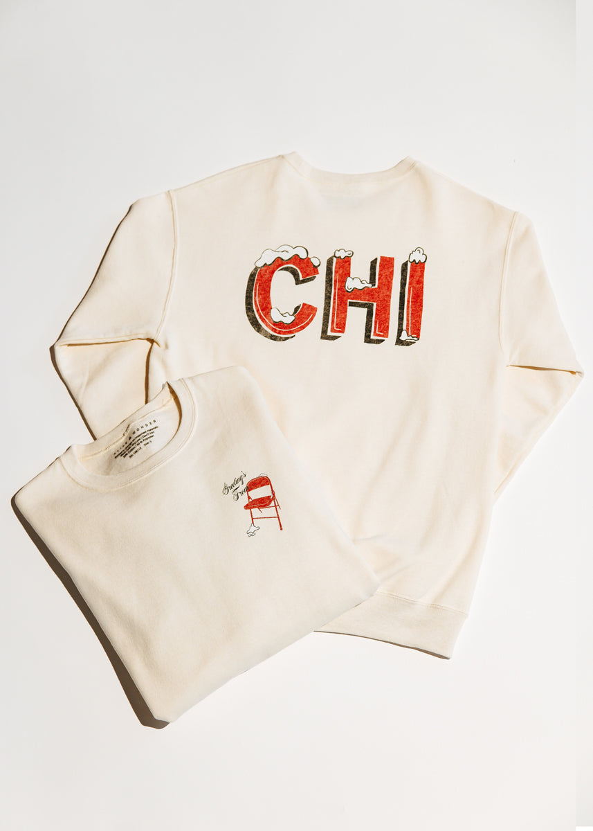 Greetings (Dibs) From Chi Crewneck Sweatshirt - Natural