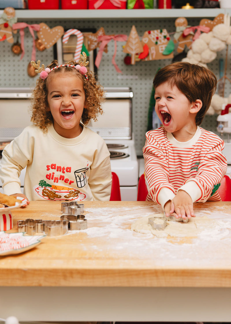 Santa Dinner Oversized Terry Sweatshirt