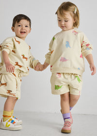 Wiener Dog Terry Oversized Sweatshort Set