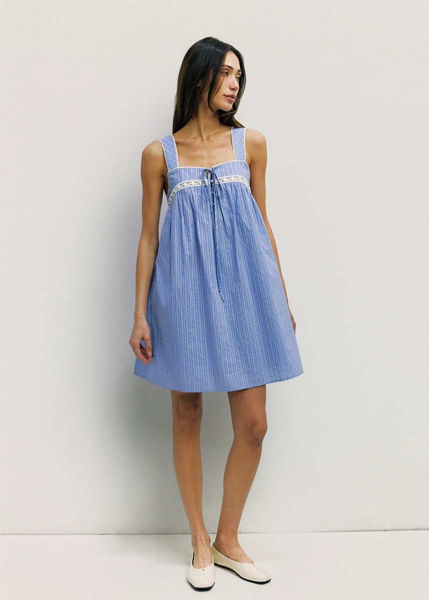 The Harper Mini Dress - Blue