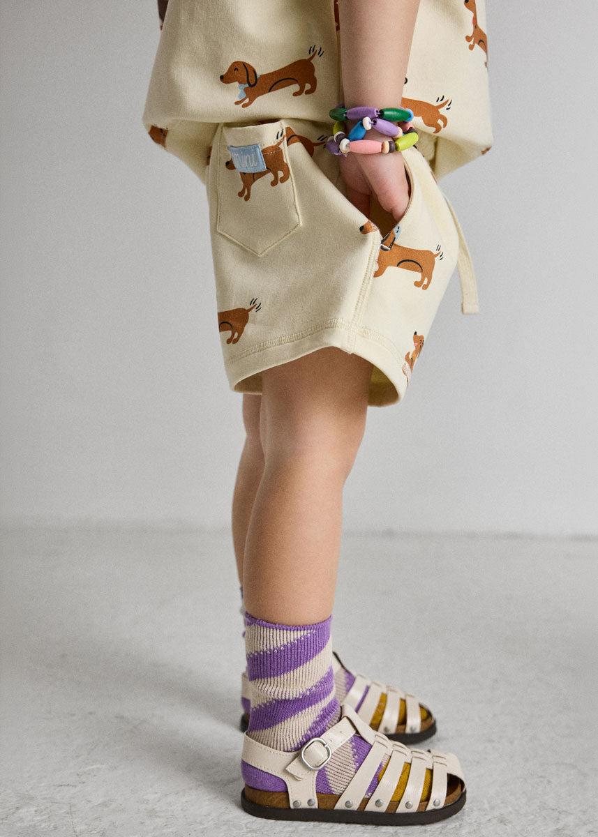 Wiener Dog Terry Oversized Sweatshort Set