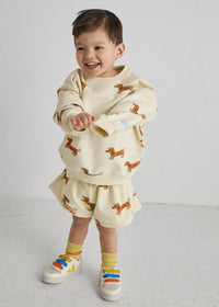 Wiener Dog Terry Oversized Sweatshort Set