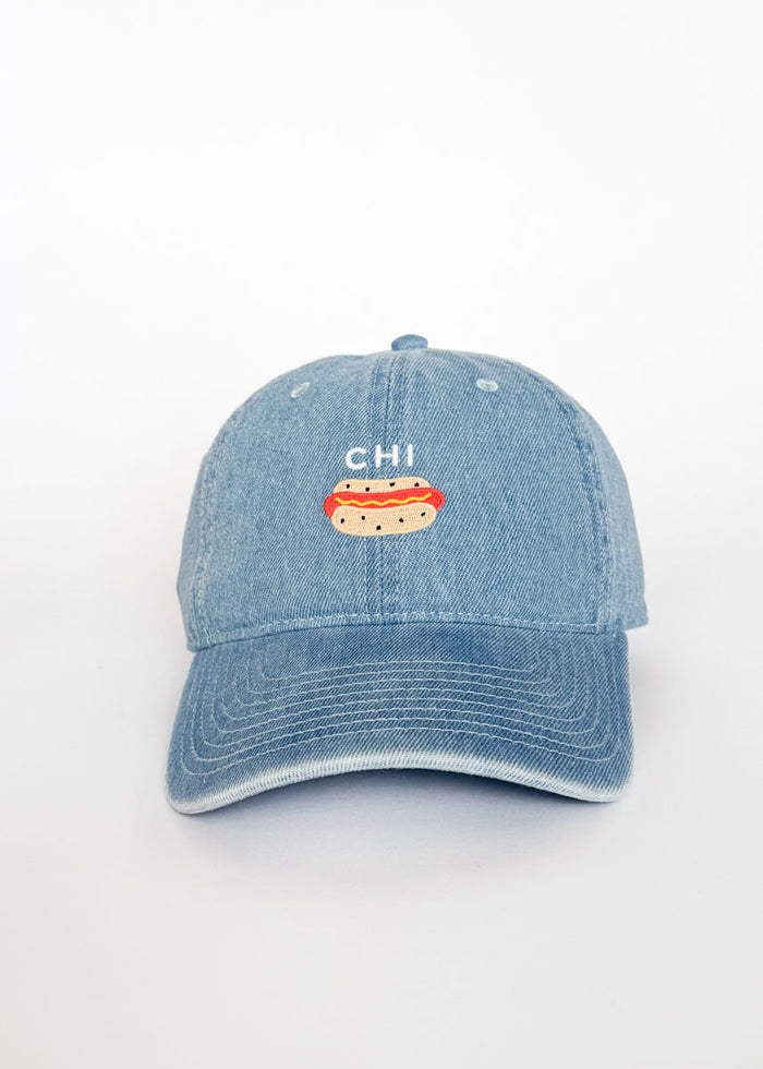 Tiny Chi Hot Dog Icon Hat - Denim