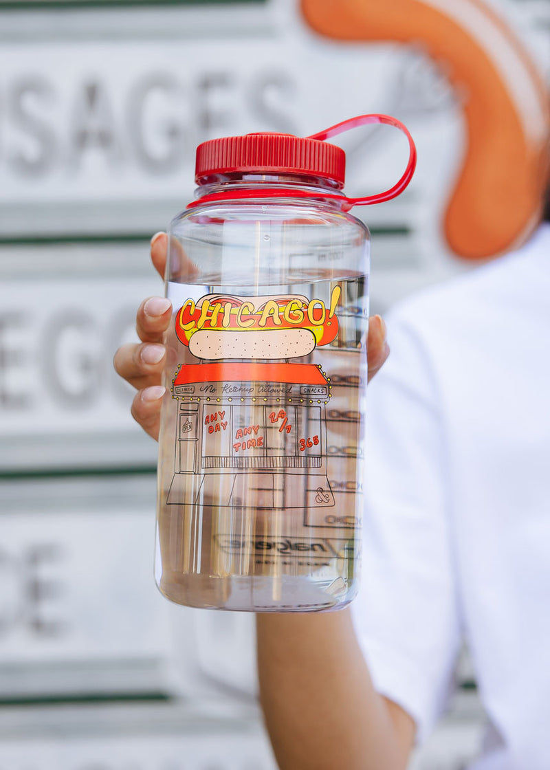 Chicago Hot Dog Stand Nalgene 32oz - Clear