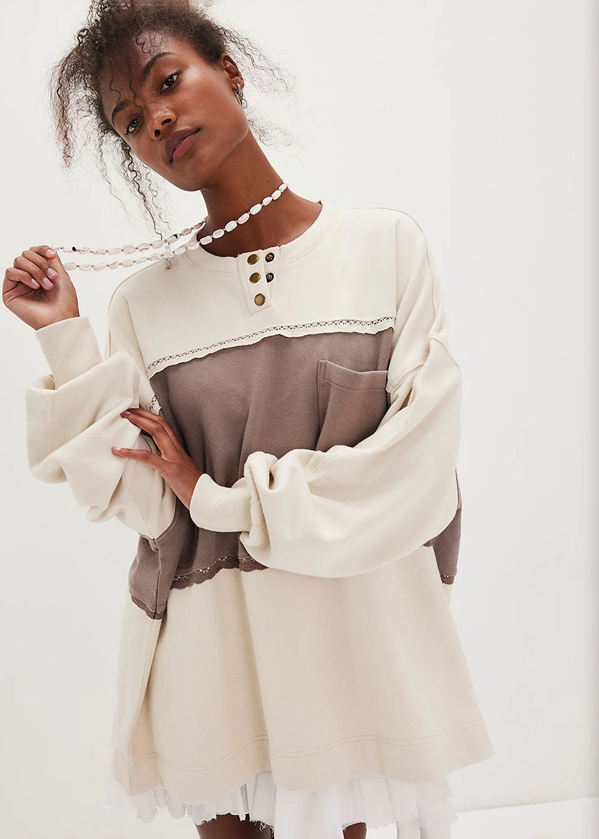 Strawberry Sweatshirt - Summer Sand Combo