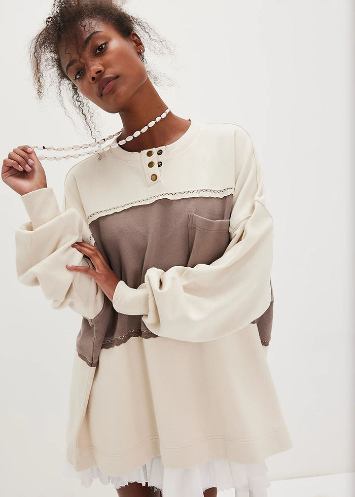 Strawberry Sweatshirt - Summer Sand Combo