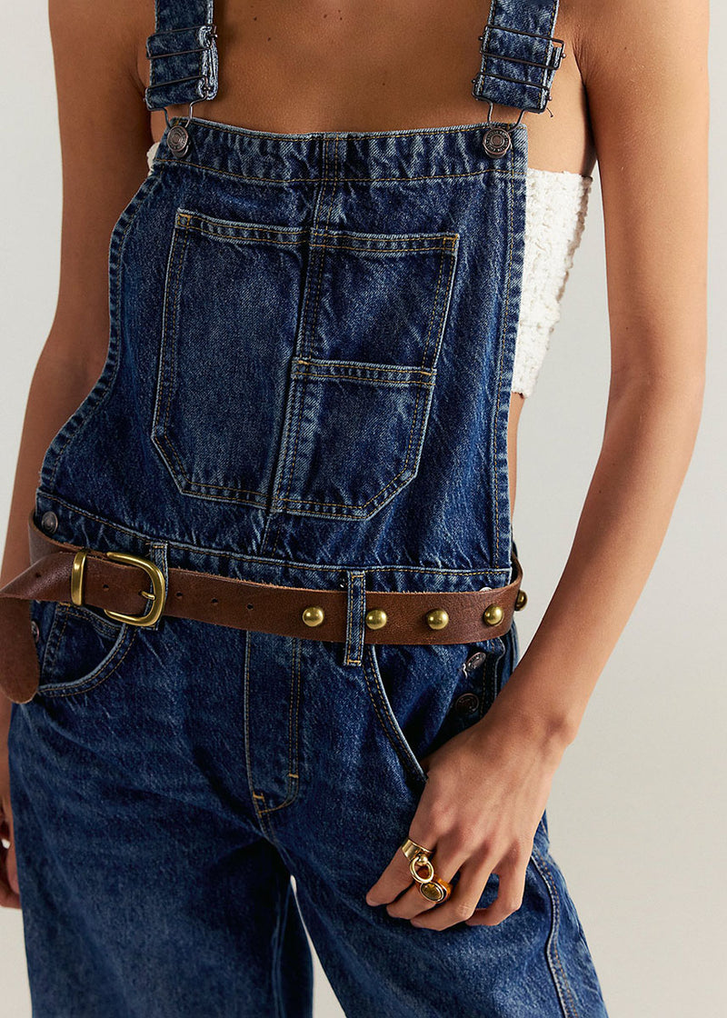 Rhodes Stud Belt - Cognac