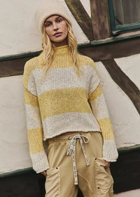 Opal Rugby Stripe Sweater - Lemon Combo