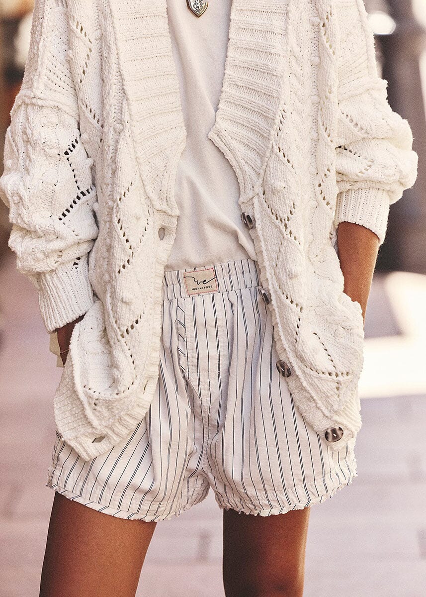 Day To Day Striped Boxer - Ivory Combo