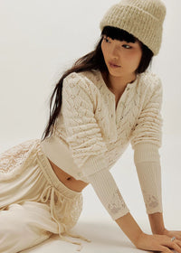 Pretty In Pointelle Cardi - Ivory