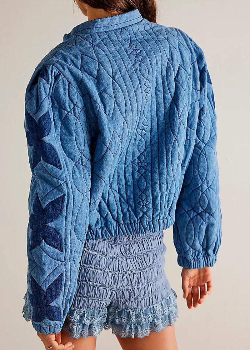 Quinn Quilted Jacket - Indigo Combo