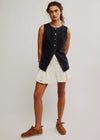 Aimee Denim Vest - Black