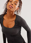 Clean Slate Seamless Layering Top - Black