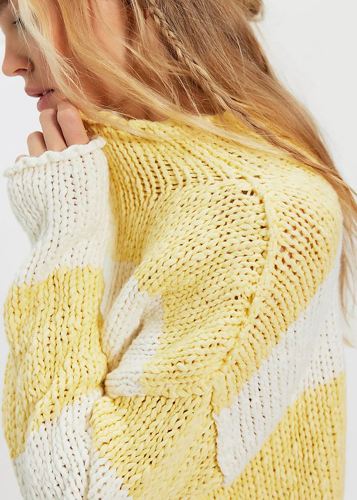 Opal Rugby Stripe Sweater - Lemon Combo