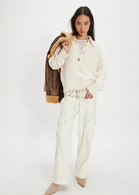 Trading Up Polo Sweater - Ivory