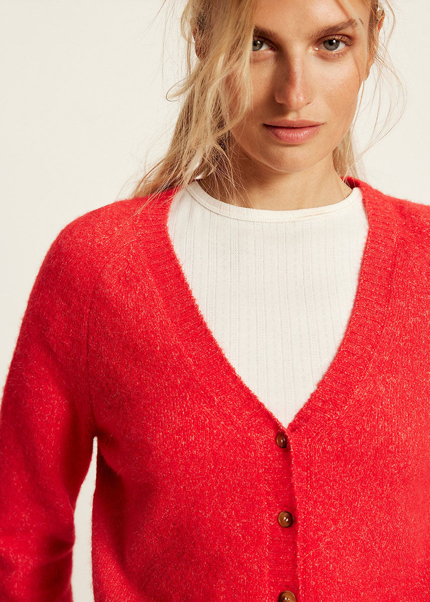 School Girl Cardi - Cherry Pop Melange