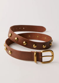 Rhodes Stud Belt - Cognac