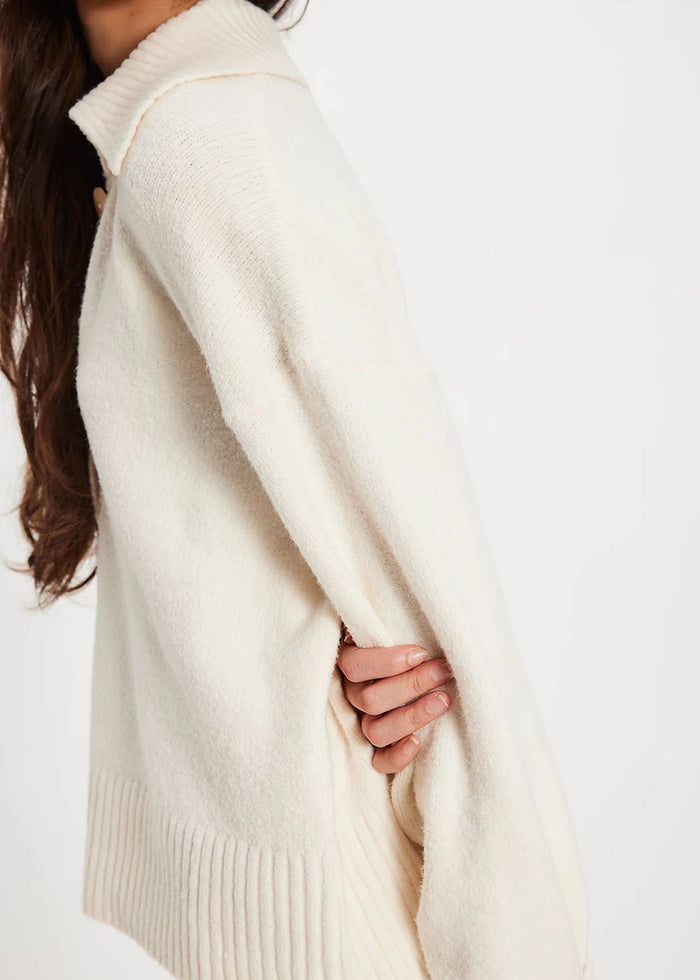 Trading Up Polo Sweater - Ivory