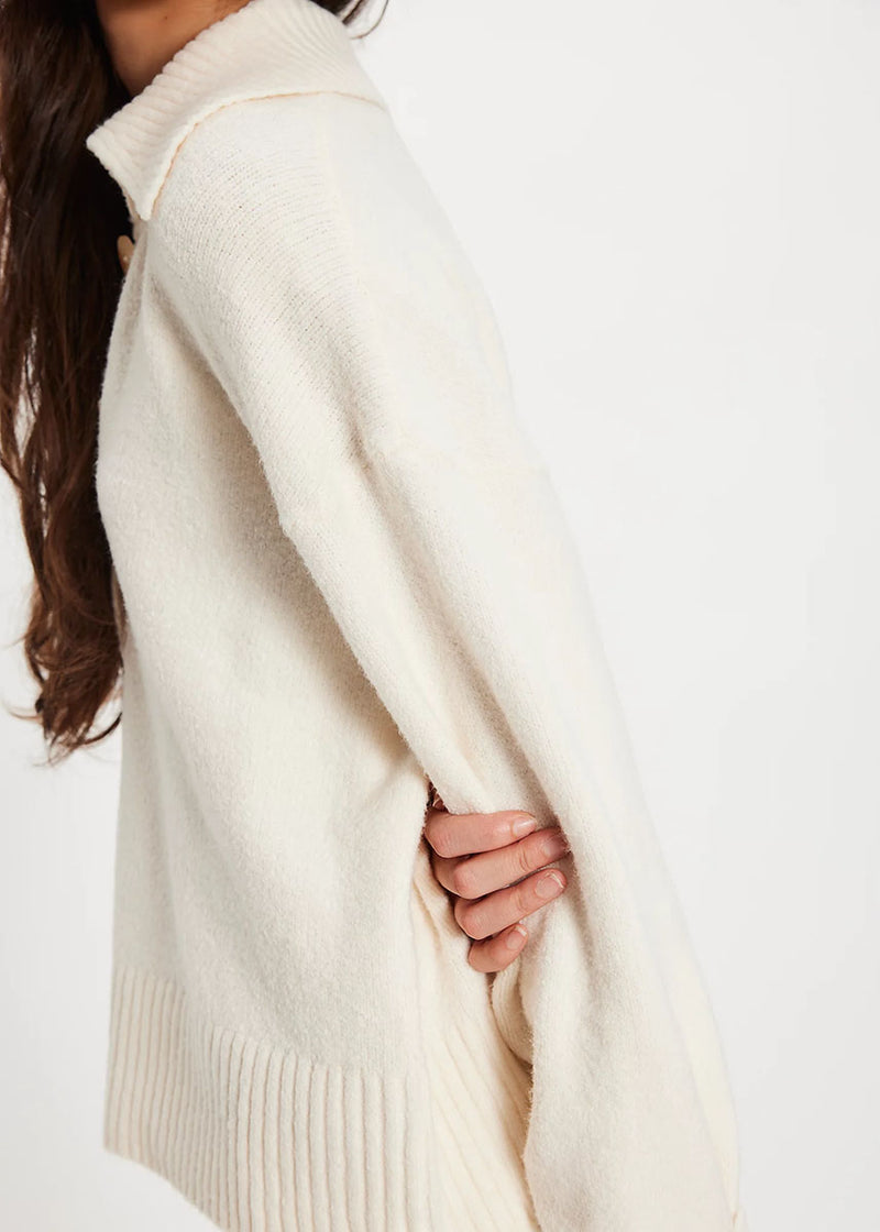 Trading Up Polo Sweater - Ivory